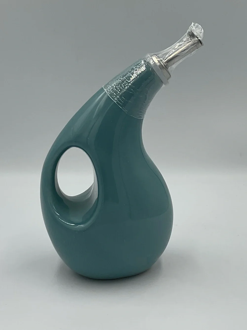 NWOT Small Rachael Ray Ceramic EVOO 13oz Vinegar Cruet in Agave Blue H035Y